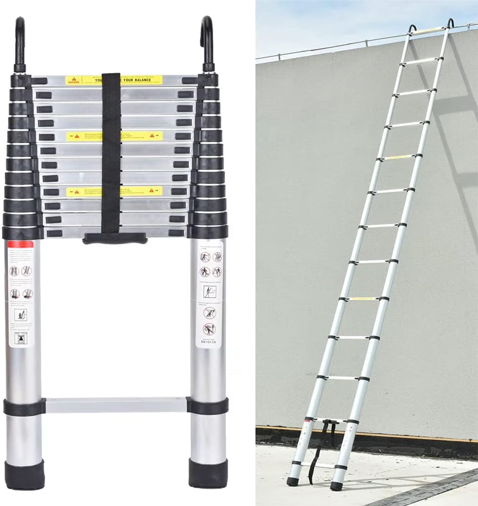 Aluminium Extension Telescopic Ladder with Stand-Off Hook Kit P32426