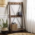 Brown 4 Shelves Wood Bookcase X41997