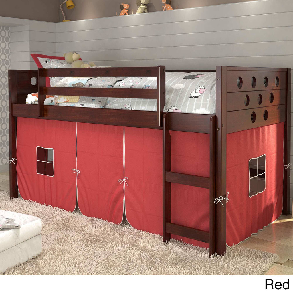 Blue Tent Twin Low Loft Bed E827