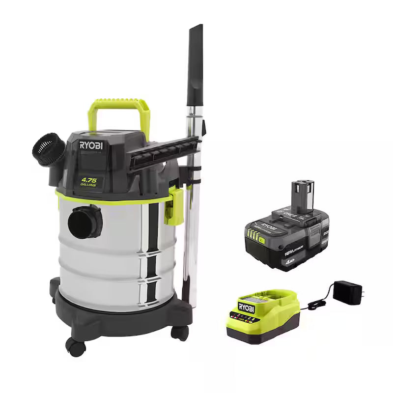 18V Cordless 4.75 Gal. Wet/Dry Vacuum Kit with Battery and Charger Z8744