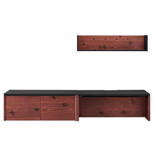 38" Wall-Mount Office Desk with Cabinet and Shelf W45481