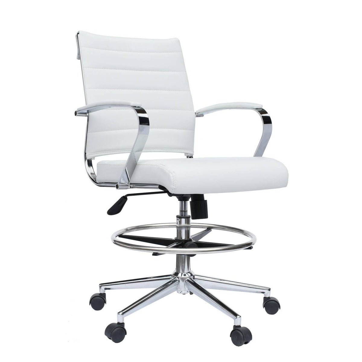 White Ergonomic Office Drafting Armchair S98010