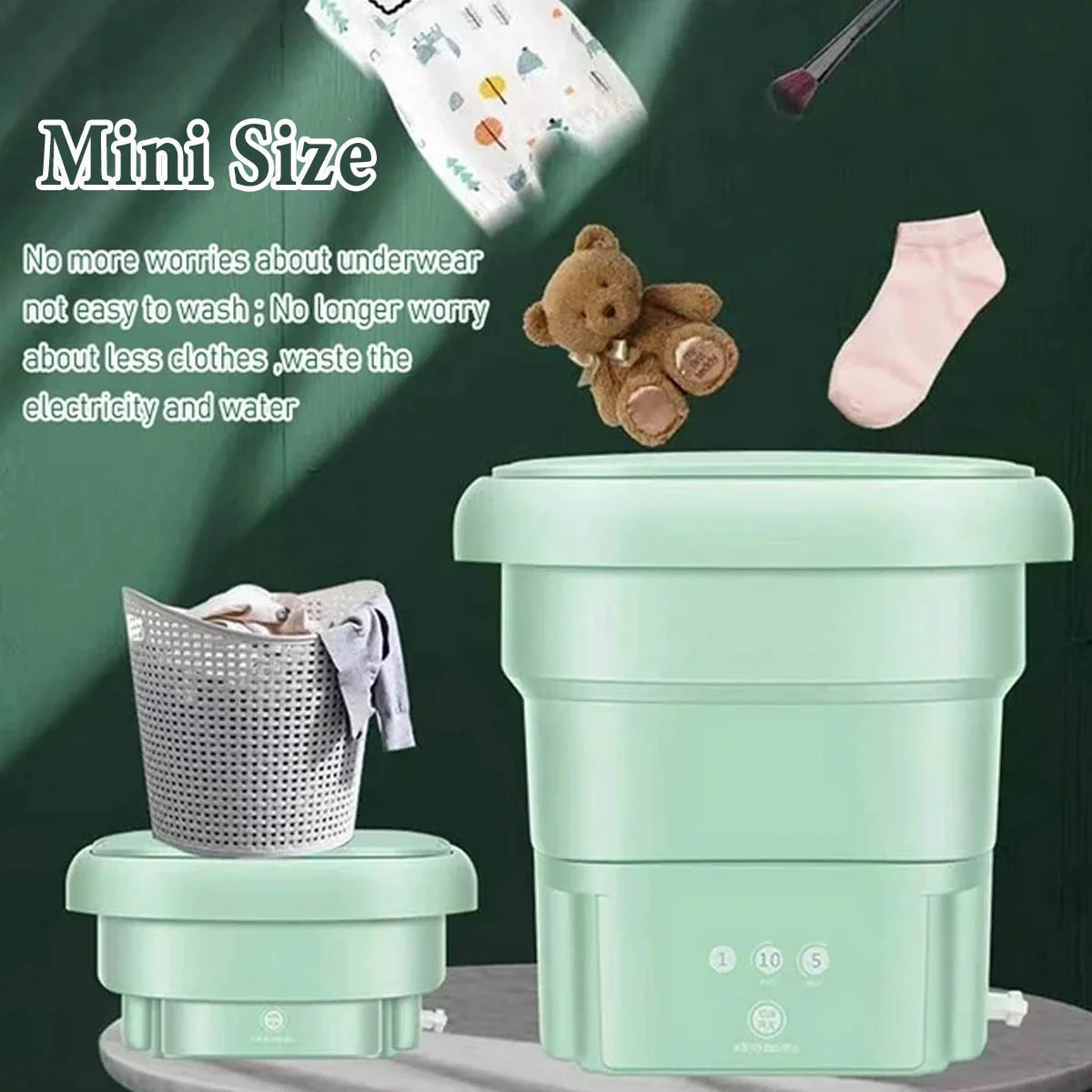 Foldable Mini Washing Machine 3 Speeds Timed O2499
