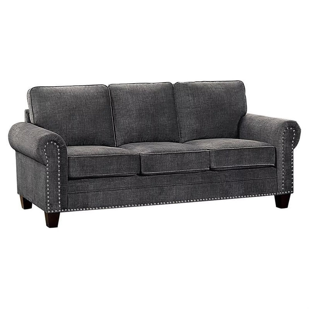 Dark Gray Microfiber Sofa P5534