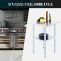 Stainless Steel Prep Table with Adjustable Shelf 24x24 Inch Z848