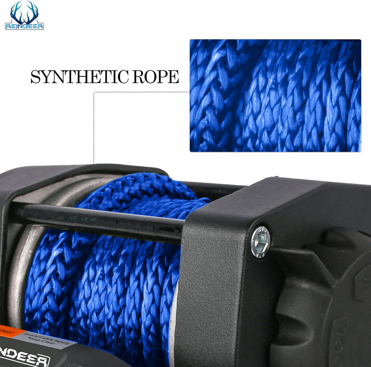 12V 3500 lb Electric Winch Kit Synthetic Rope with Hawse Fairlead Waterproof IP67 Wireless Remotes G633005