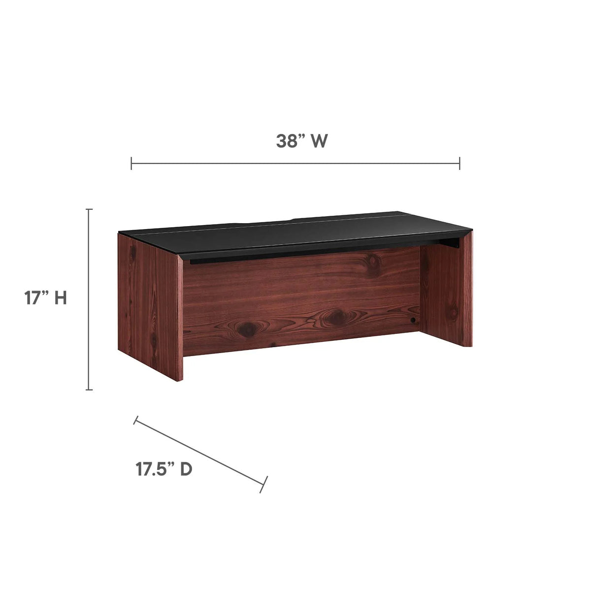 38" Wall-Mount Office Desk with Cabinet and Shelf W45481