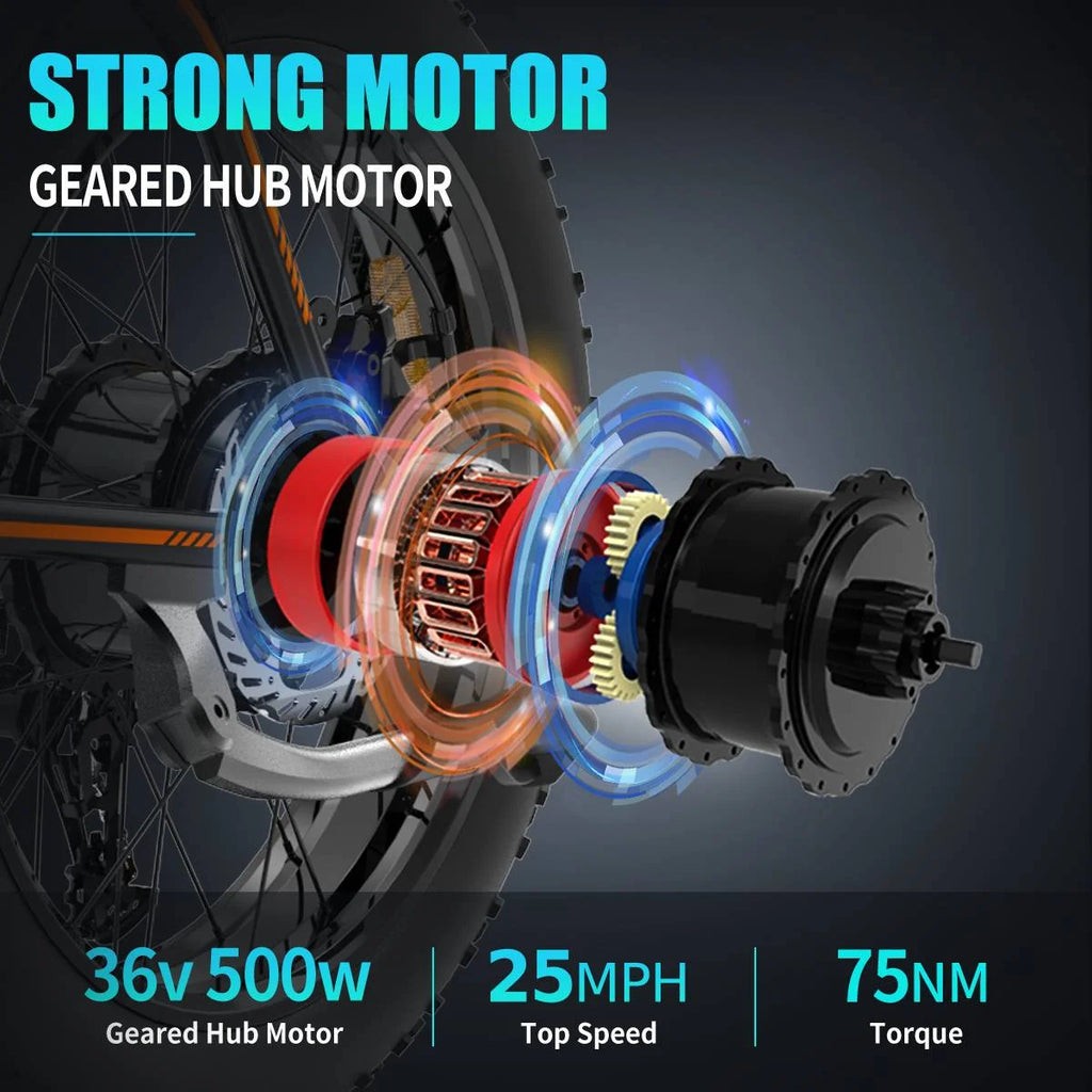 Folding Electric Bike 20 inch Fat Tire 500W 36V 13AH V7739