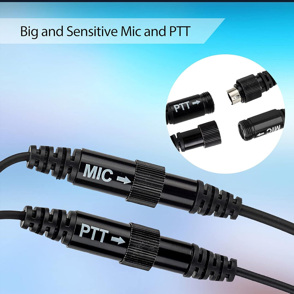 Ham Radio Dual Band Radio Bundle with Two Way Radio Headset D456