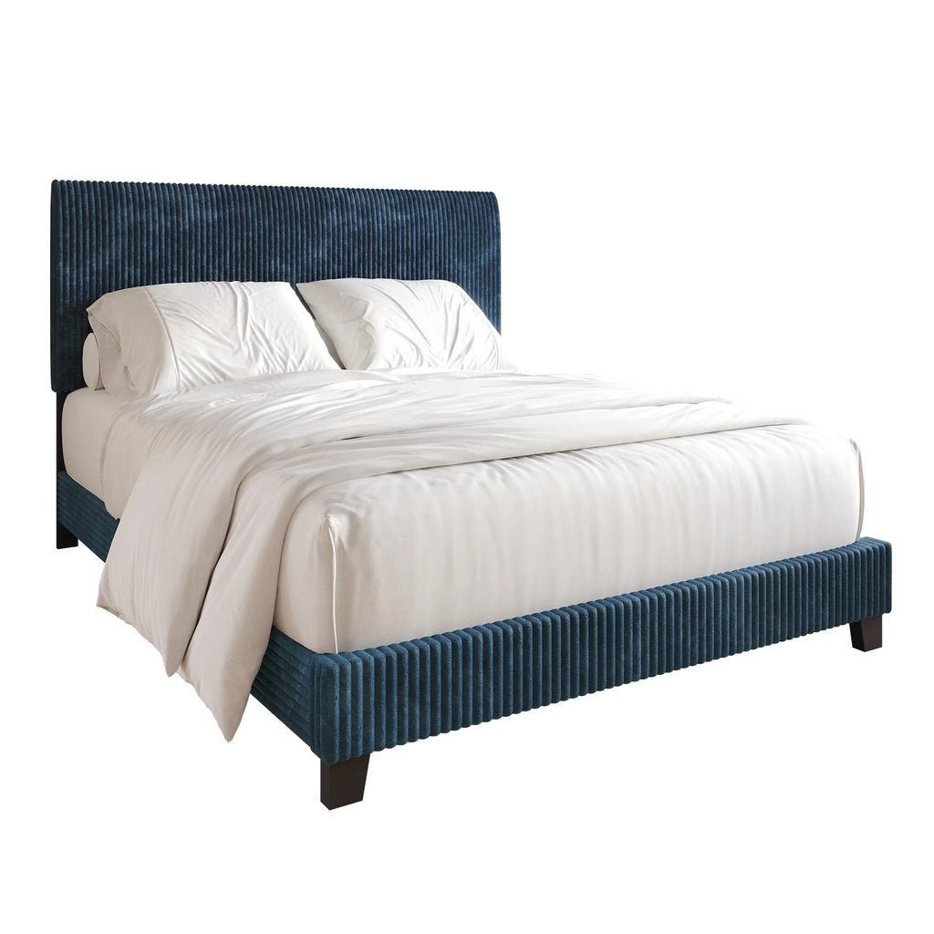 Black Velvet Upholstered Full Bed U622116