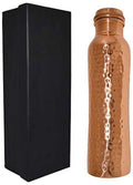 30 Ounce Hammered Copper Water Bottle with Screw-On Cap D1212