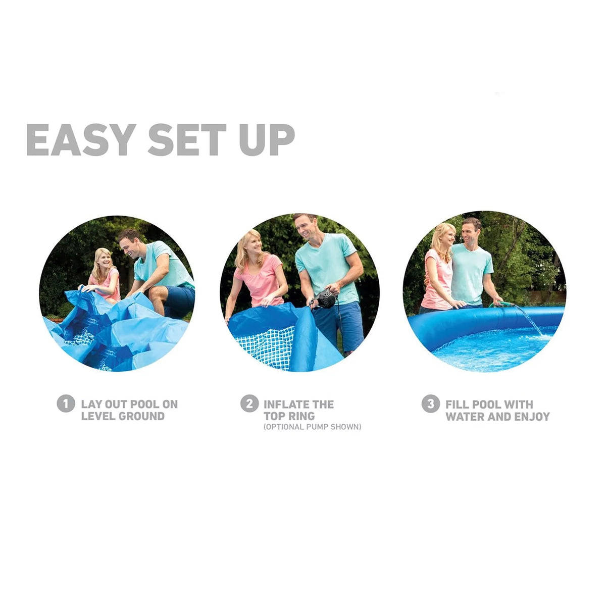 18' x 48" Inflatable Above Ground Pool Set with Filter Pump L43135