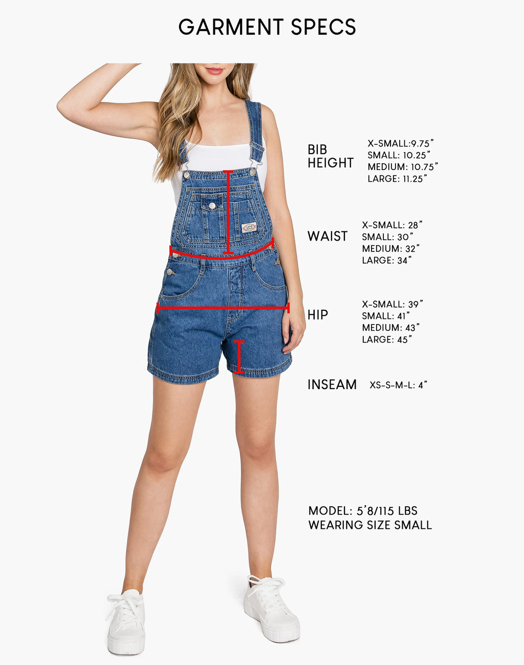 Whisker Denim Twill Romper Short Overalls Z5985