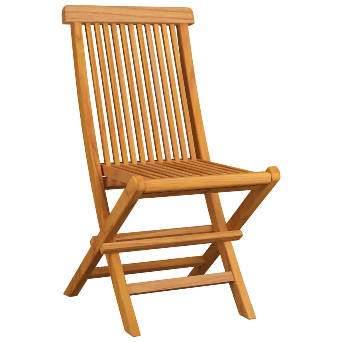 Set of 4 Wooden Foldable Outdoor Dining Chairs with Black Cushion Q721