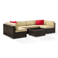 Brown 7 Piece Patio Sectional Set R350
