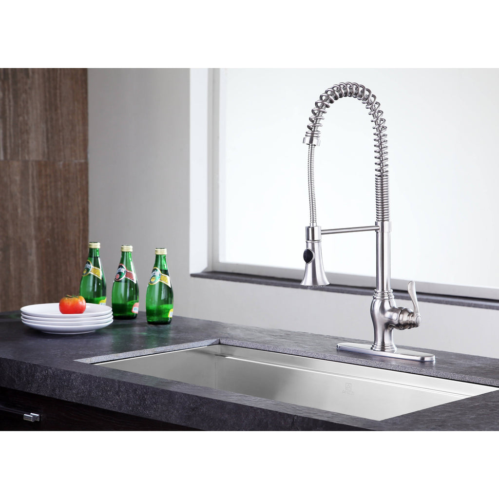Brushed Nickel Single Handle Kitchen Faucet K300