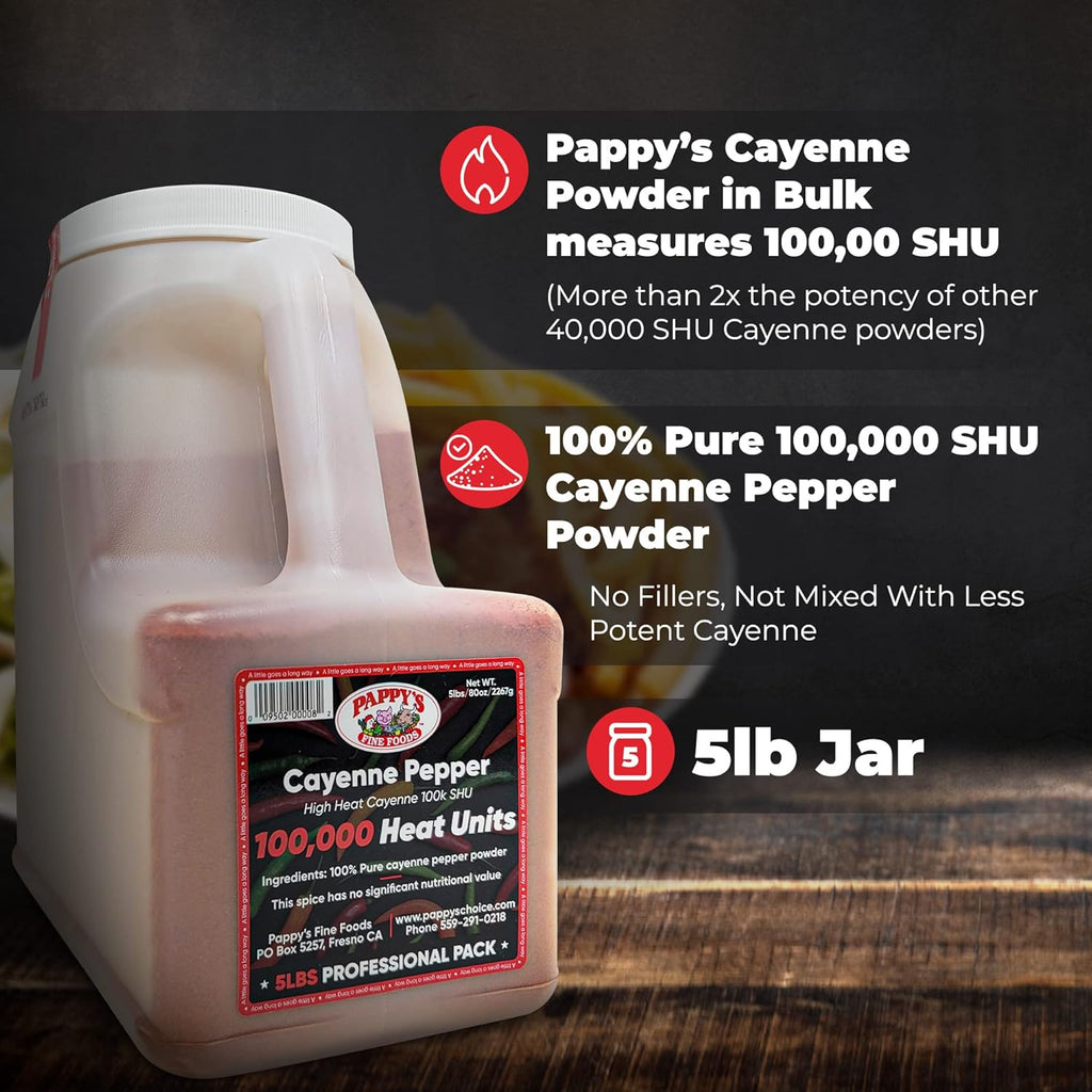100,000 Heat Units 5lb Cayenne Pepper Powder L931