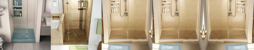 Single Curb Shower Pan with Right Drain C576961