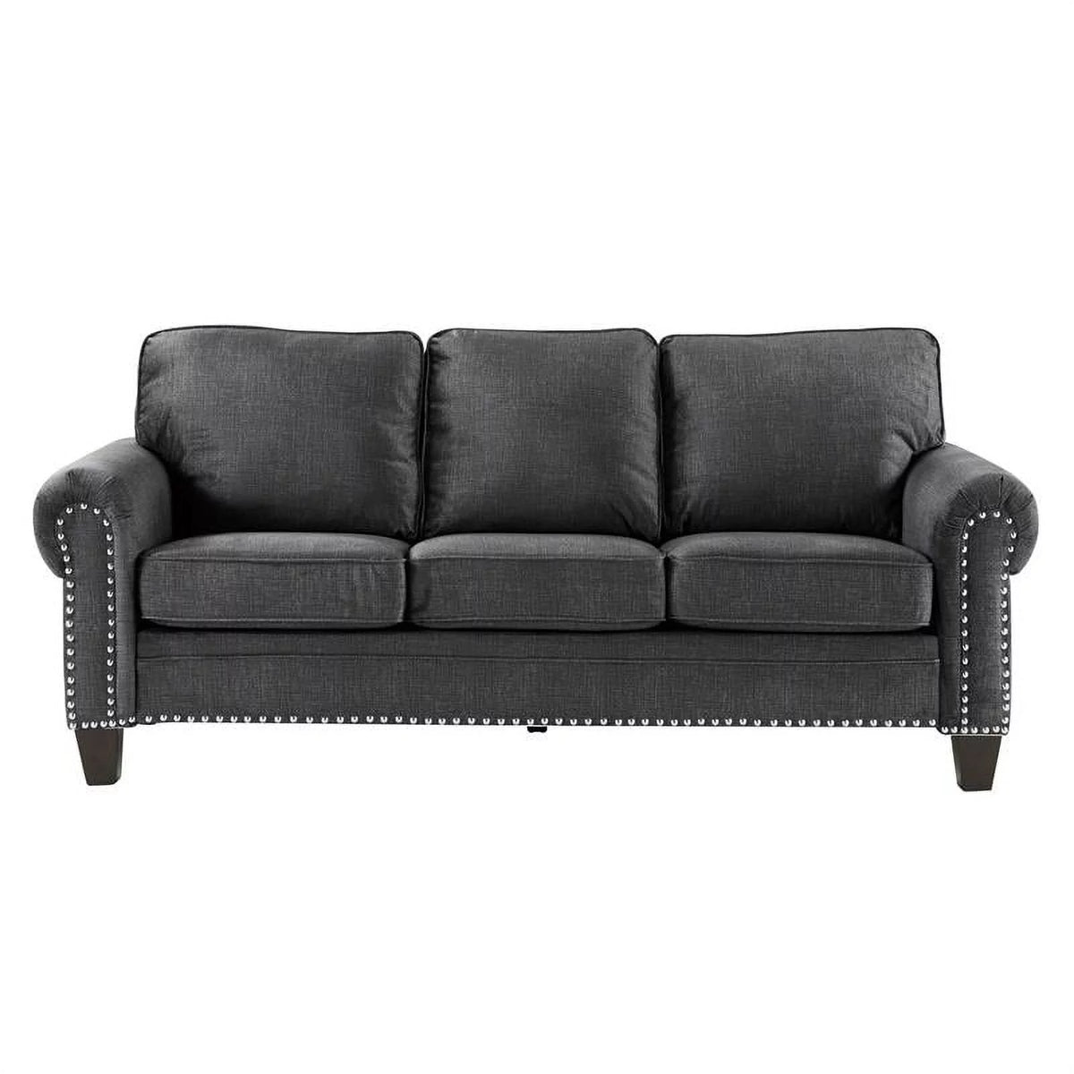 Dark Gray Microfiber Sofa P5534