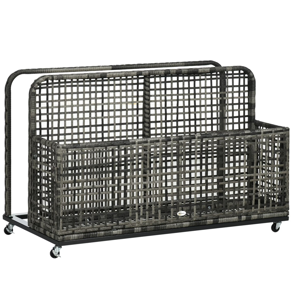 Dark Grey Pool Float Storage with Wheels D16486