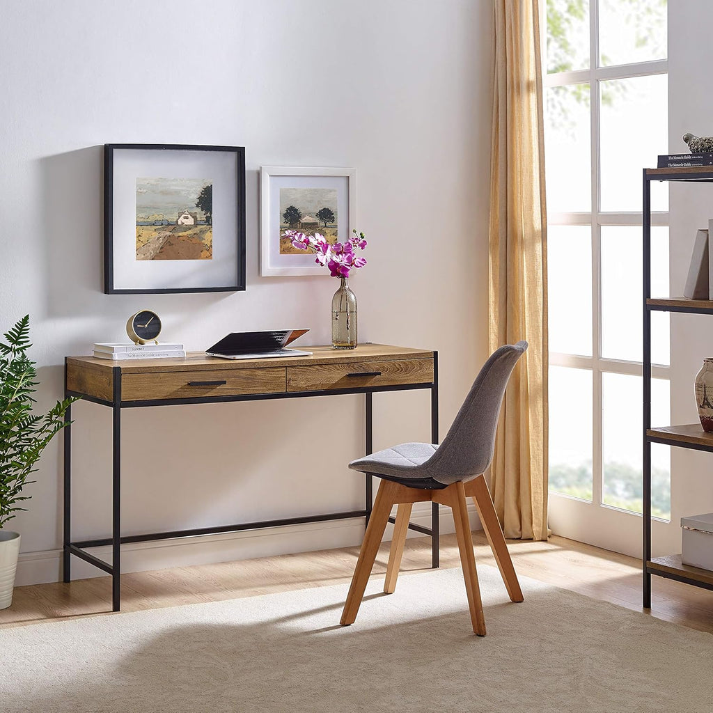 Brown Mahogany Writing Desk with 2 Drawers S560228