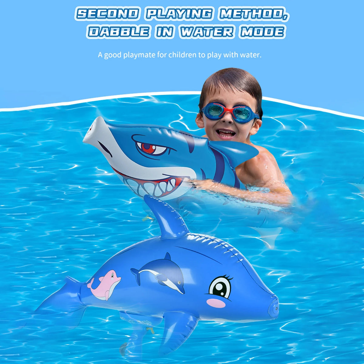 Blue Dolphin Inflatable Pool Party Balloon Hammer U990