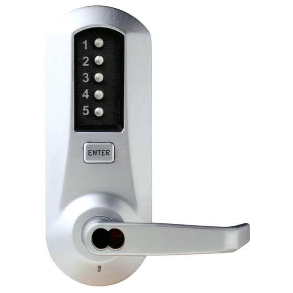 Cylindrical Combination Lever Lock, Less Core, Satin Chrome X378977