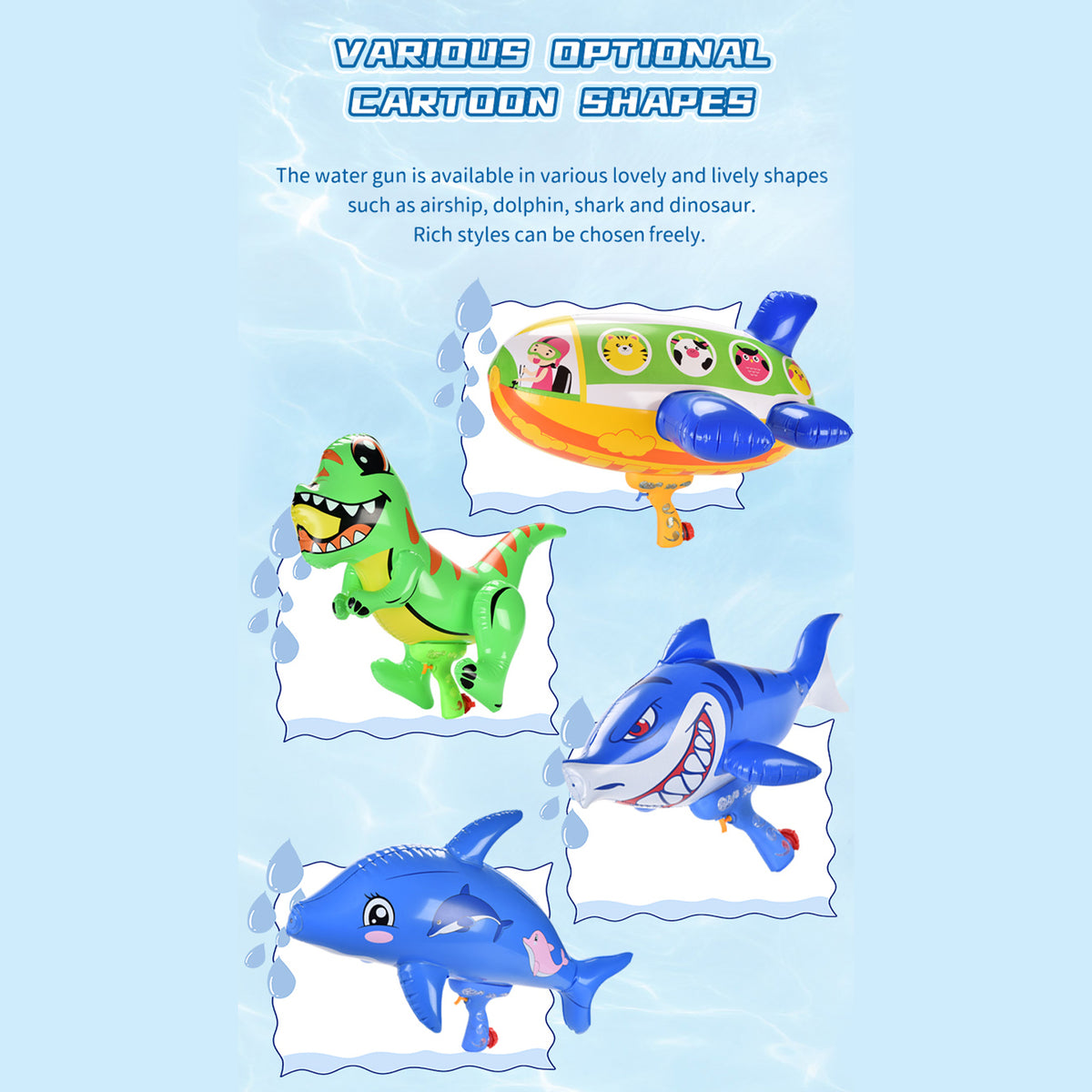 Blue Dolphin Inflatable Pool Party Balloon Hammer U990