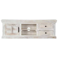 White Solid Mango Wood TV Cabinet Q582