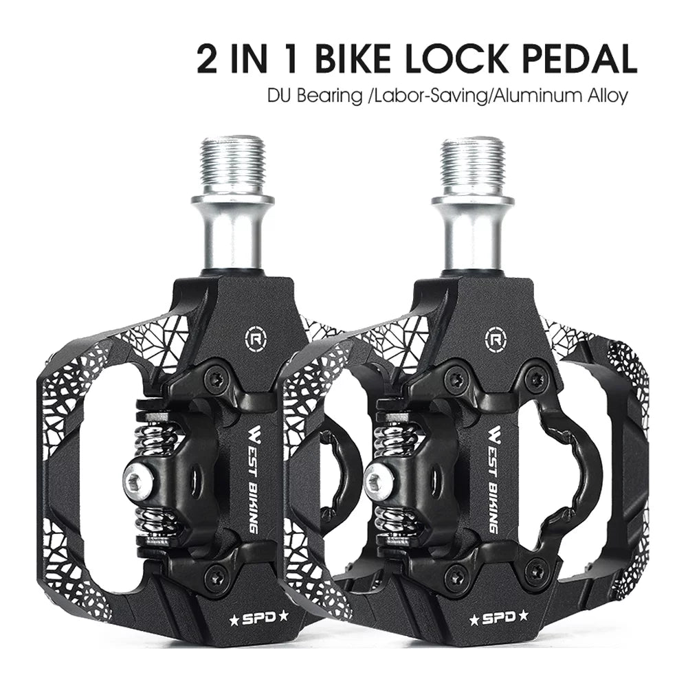 MTB Bike Pedals Dual Platform SPD Clipless Bearing B7814