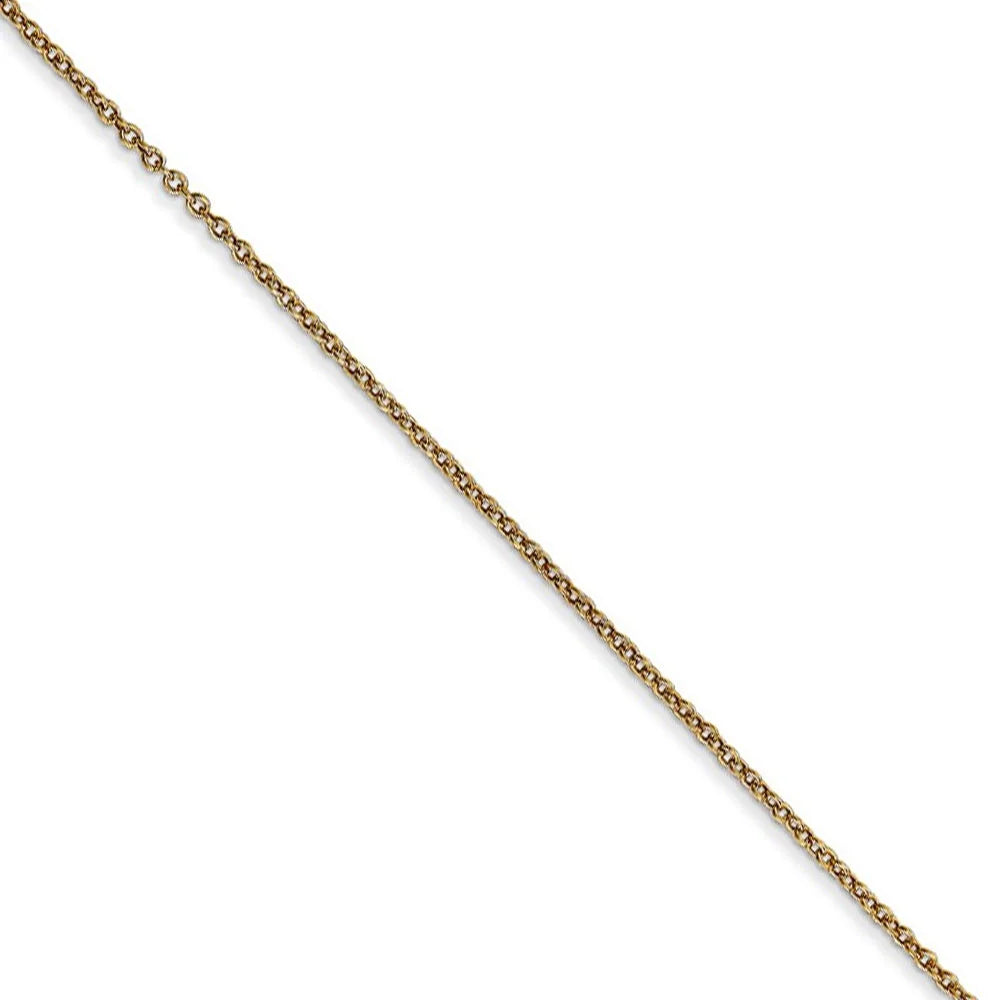 14k Yellow Gold Small Script Initial W Necklace G41461