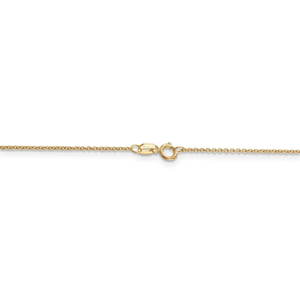 14k Yellow Gold Small Script Initial W Necklace G41461