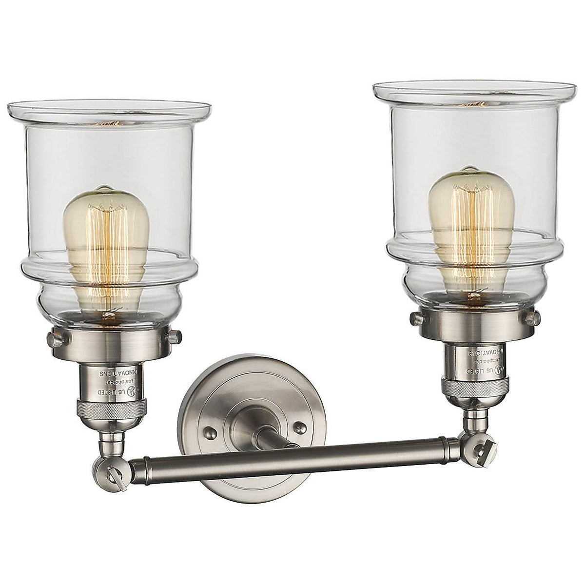 2 Light Brushed Satin Nickel Bath Vanity Light Y7879