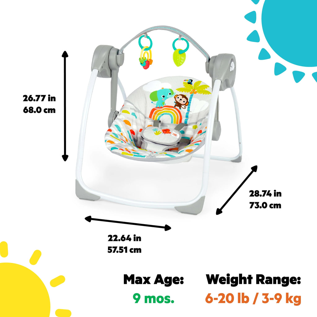 Portable Compact Baby Swing with Toys X917