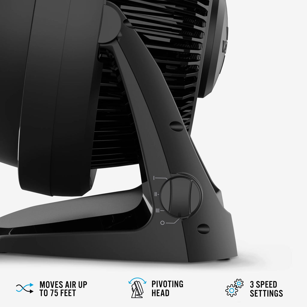 Black Whole Room Air Circulator Floor Fan I379
