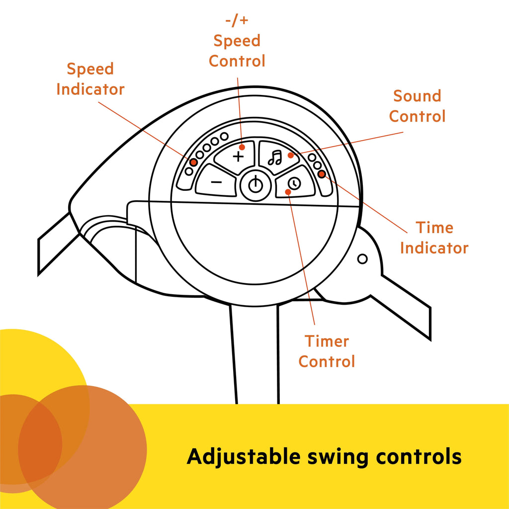 Portable Compact Baby Swing with Toys X917