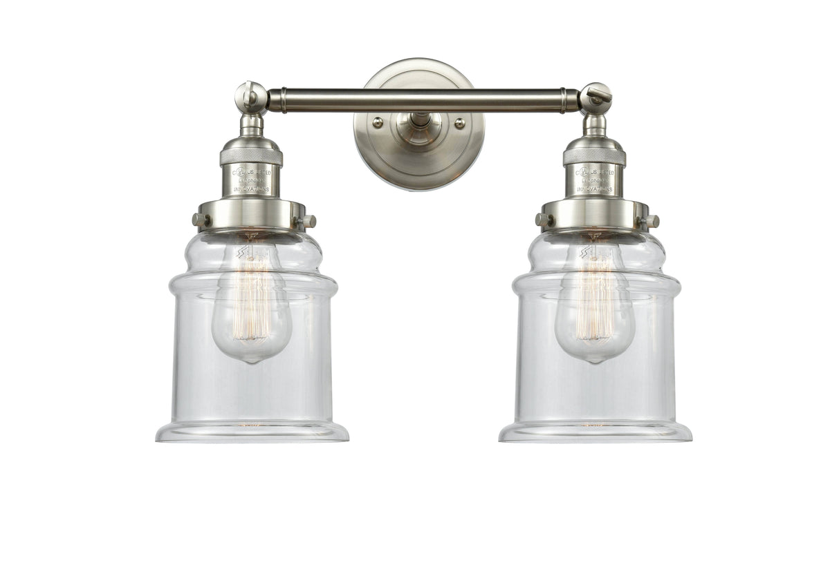 2 Light Brushed Satin Nickel Bath Vanity Light Y7879