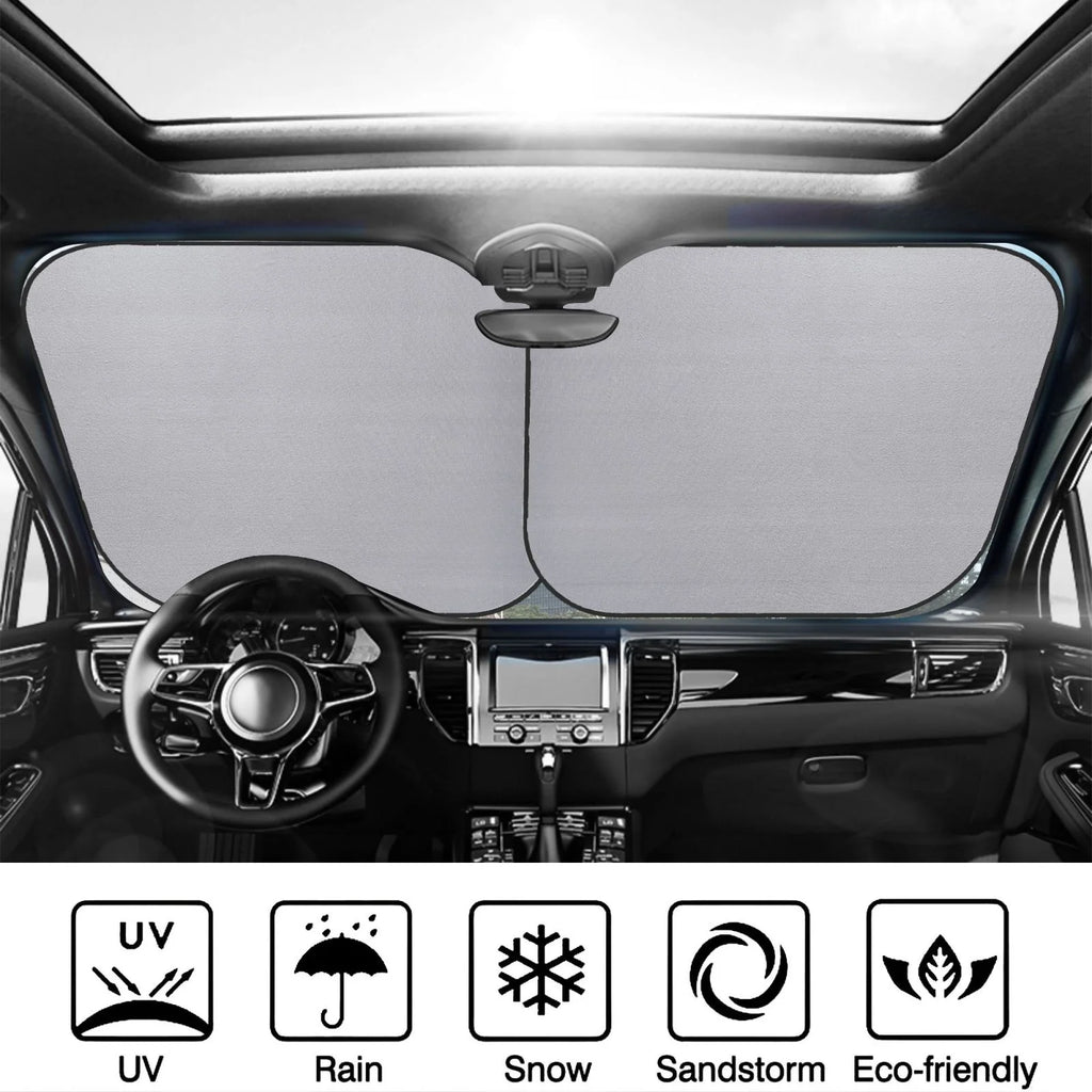 Dolphin Windshield Sun Shade 2-Piece Car Front Window Sunshade G316