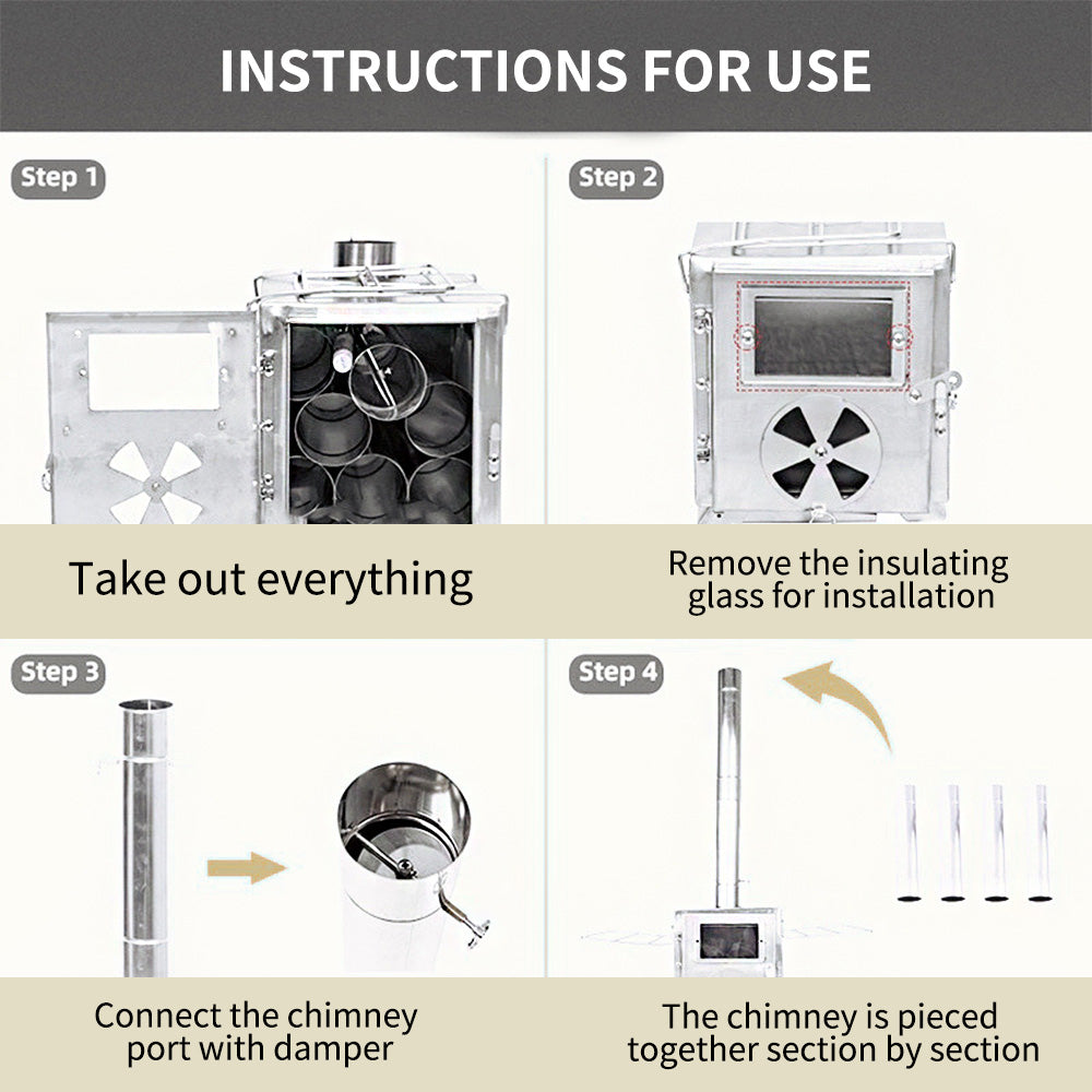 Portable Wood Stove with Chimney M447