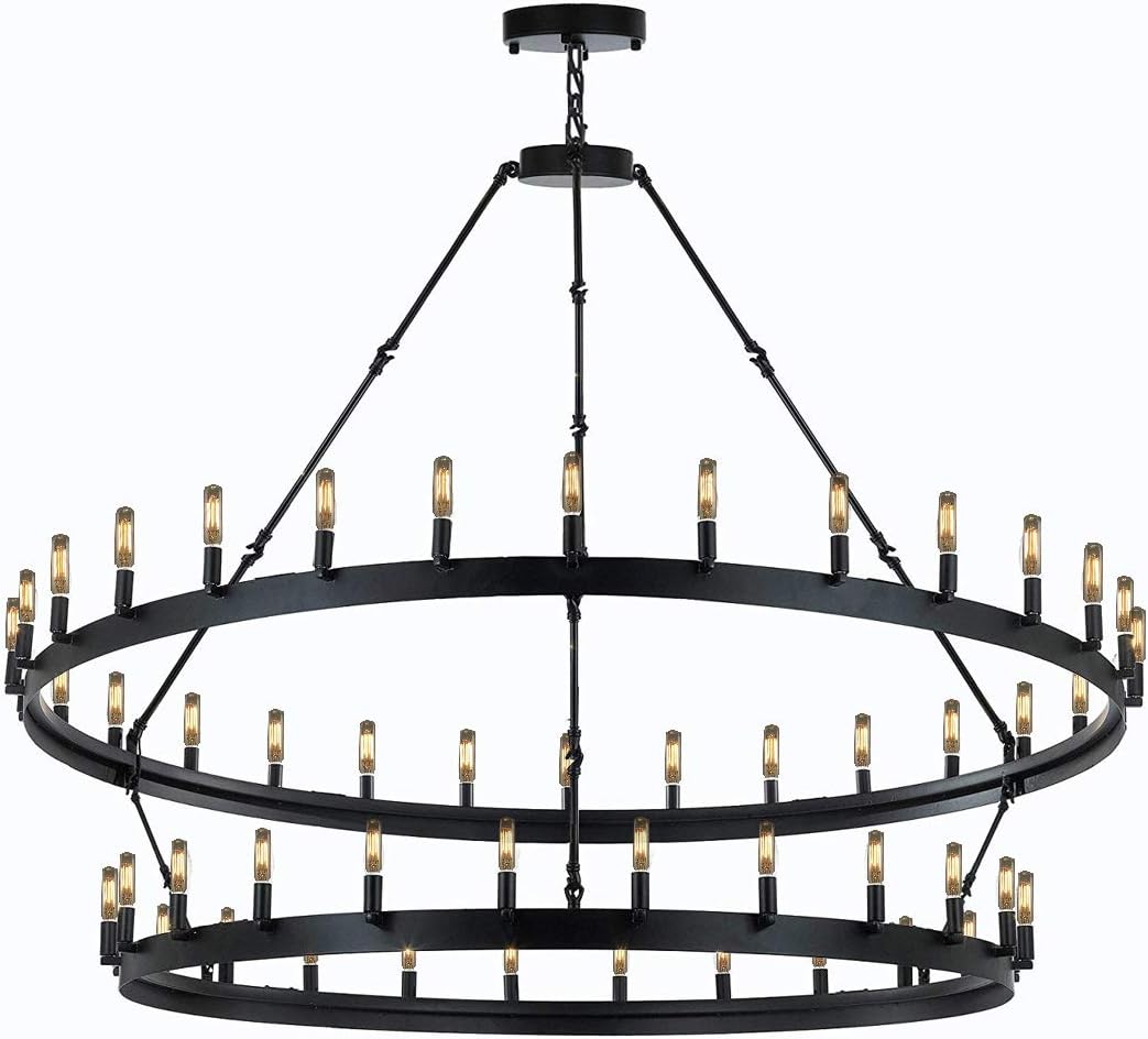 Wrought Iron Vintage Chandelier V32788