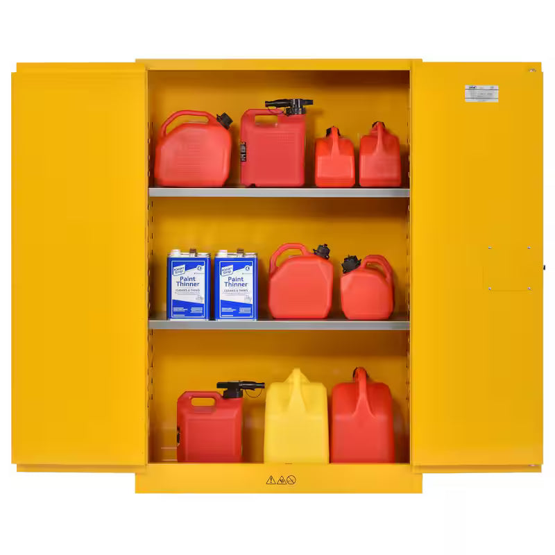 Yellow Steel Freestanding Garage Cabinet X8920