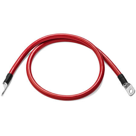 Single Red 12 ft 1/0 AWG Battery Cable H9955