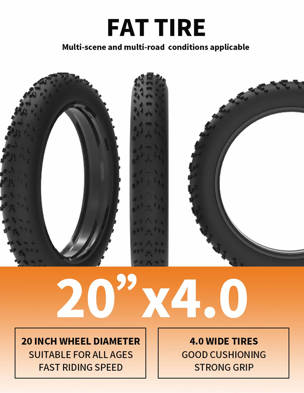 Folding Electric Bike 20 inch Fat Tire 500W 36V 13AH V7739