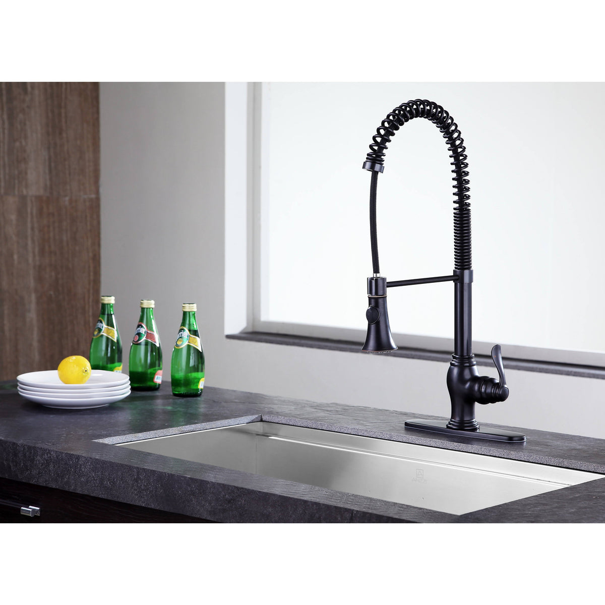 Brushed Nickel Single Handle Kitchen Faucet K300