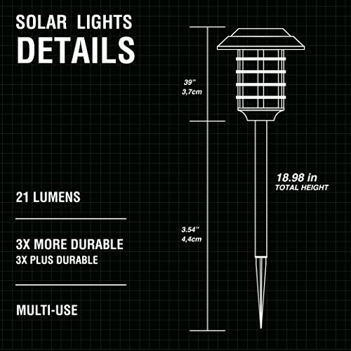 Solar Pathway Lights, 4 Packs D931226