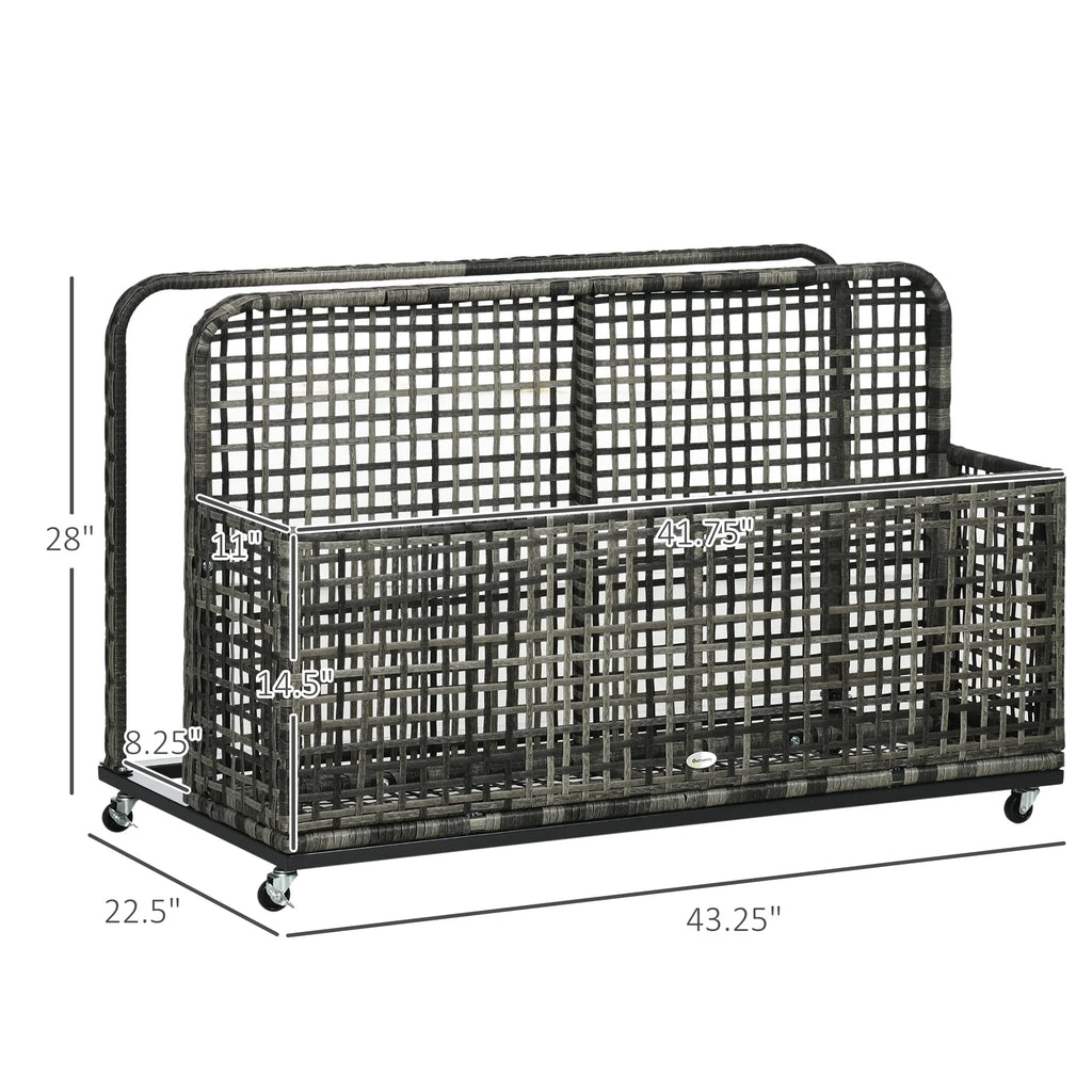 Dark Grey Pool Float Storage with Wheels D16486