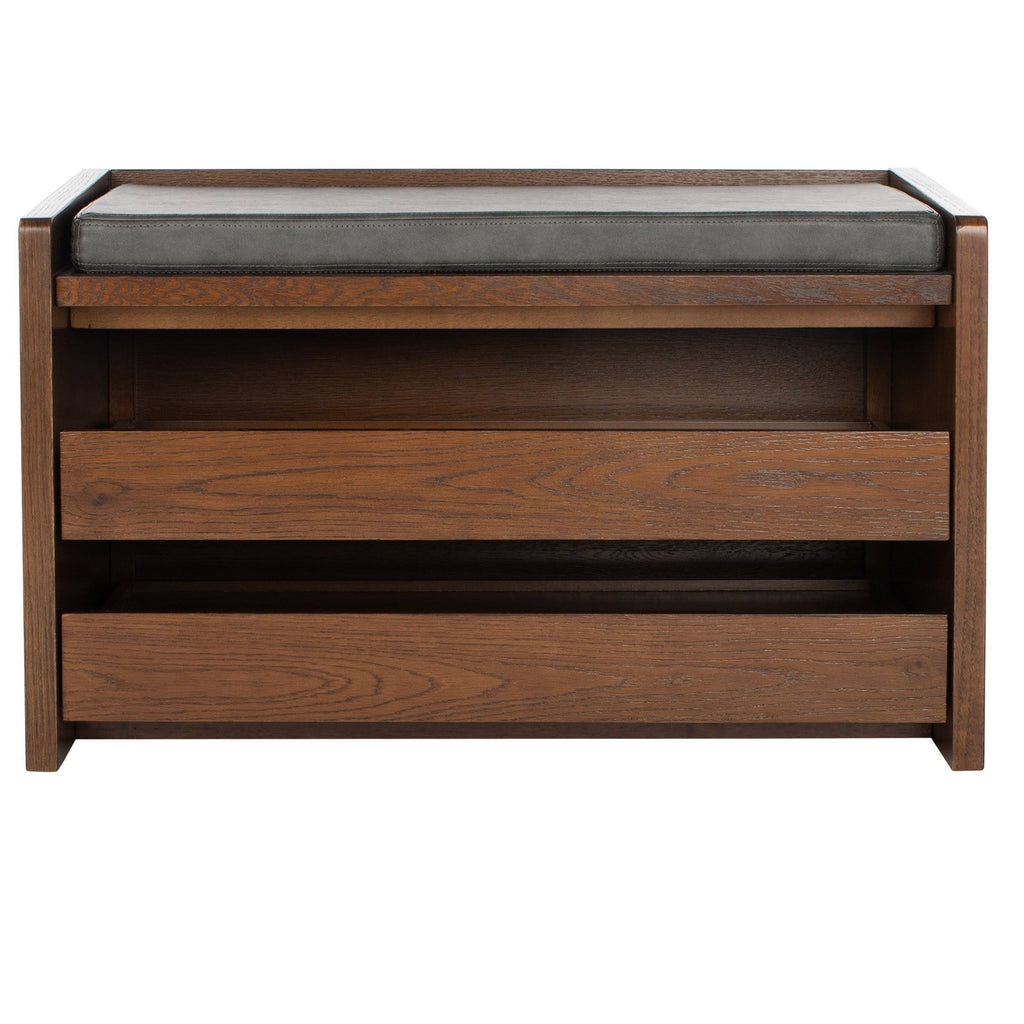 Grey/Walnut Storage Bench O2719