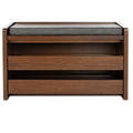 Grey/Walnut Storage Bench O2719