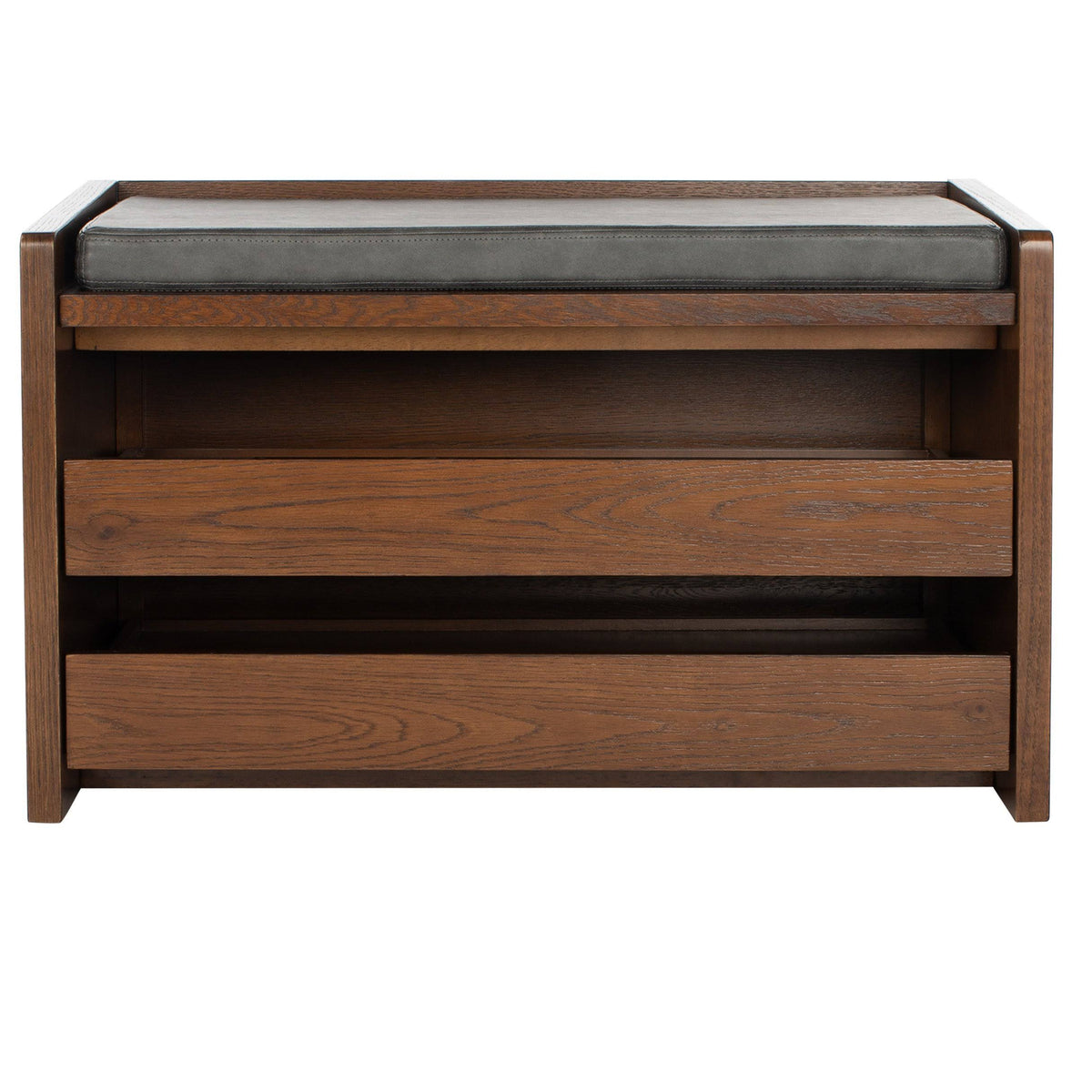 Grey/Walnut Storage Bench O2719