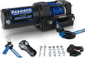 12V 3500 lb Electric Winch Kit Synthetic Rope with Hawse Fairlead Waterproof IP67 Wireless Remotes G633005